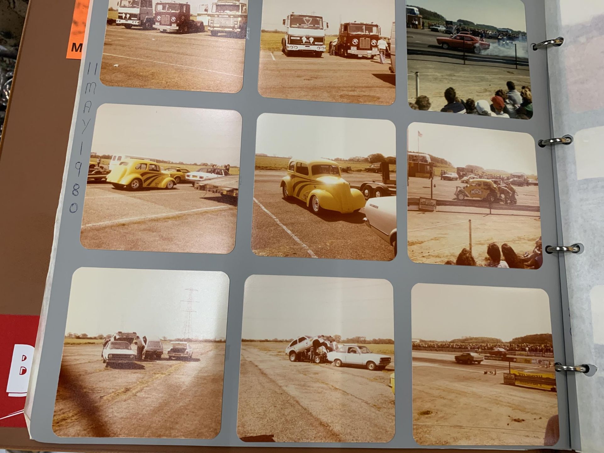 AN ALBUM CONTAINING AROUND 550 ORIGINAL DRAG RACING PHOTOTGRAPHS 1980-1982 - Image 6 of 8