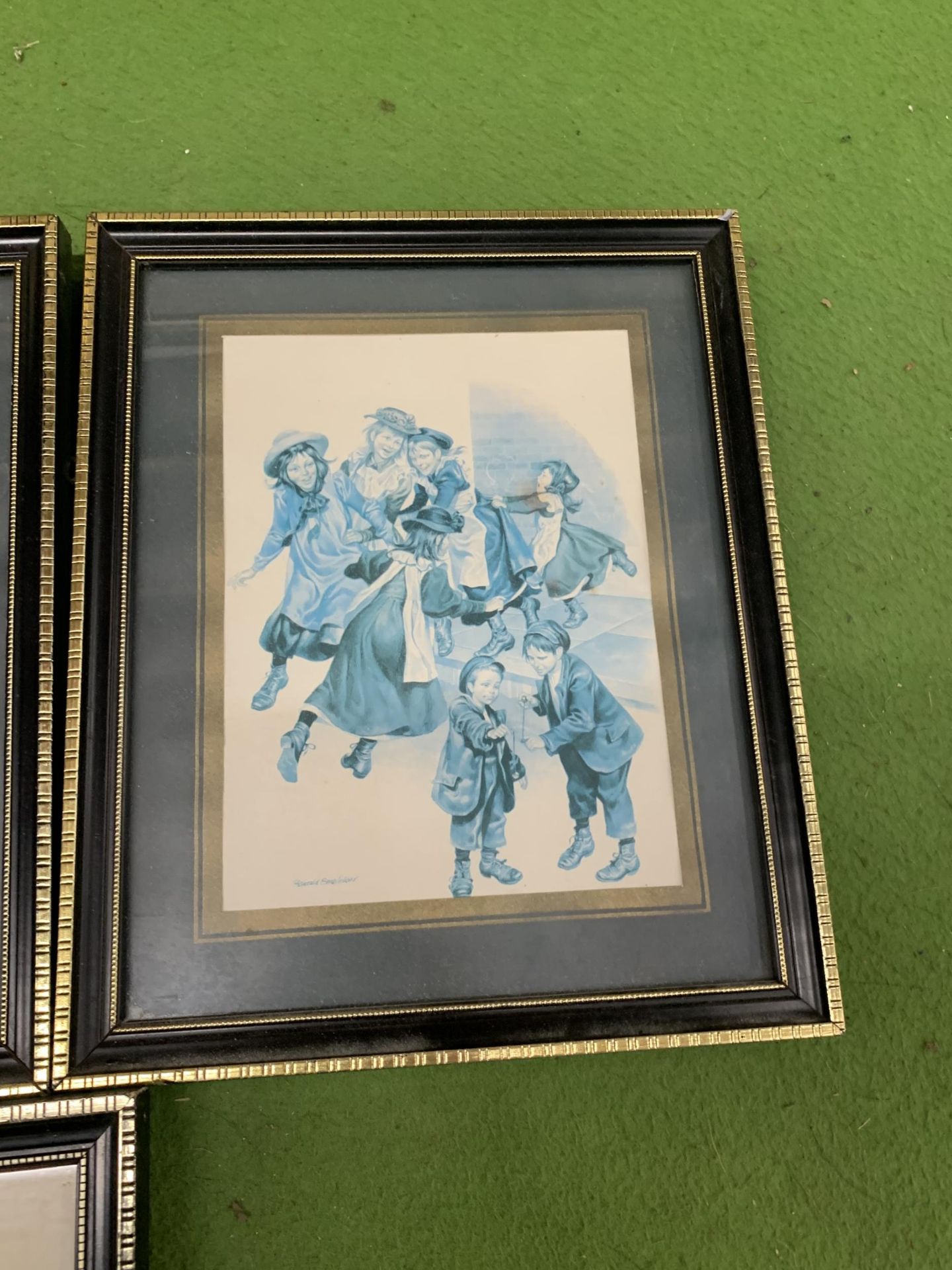 FOUR FRAMED PRINTS BY GERALD EMBLETON DEPICTING VICTORIAN PLAYGROUND DAYS - Image 5 of 5