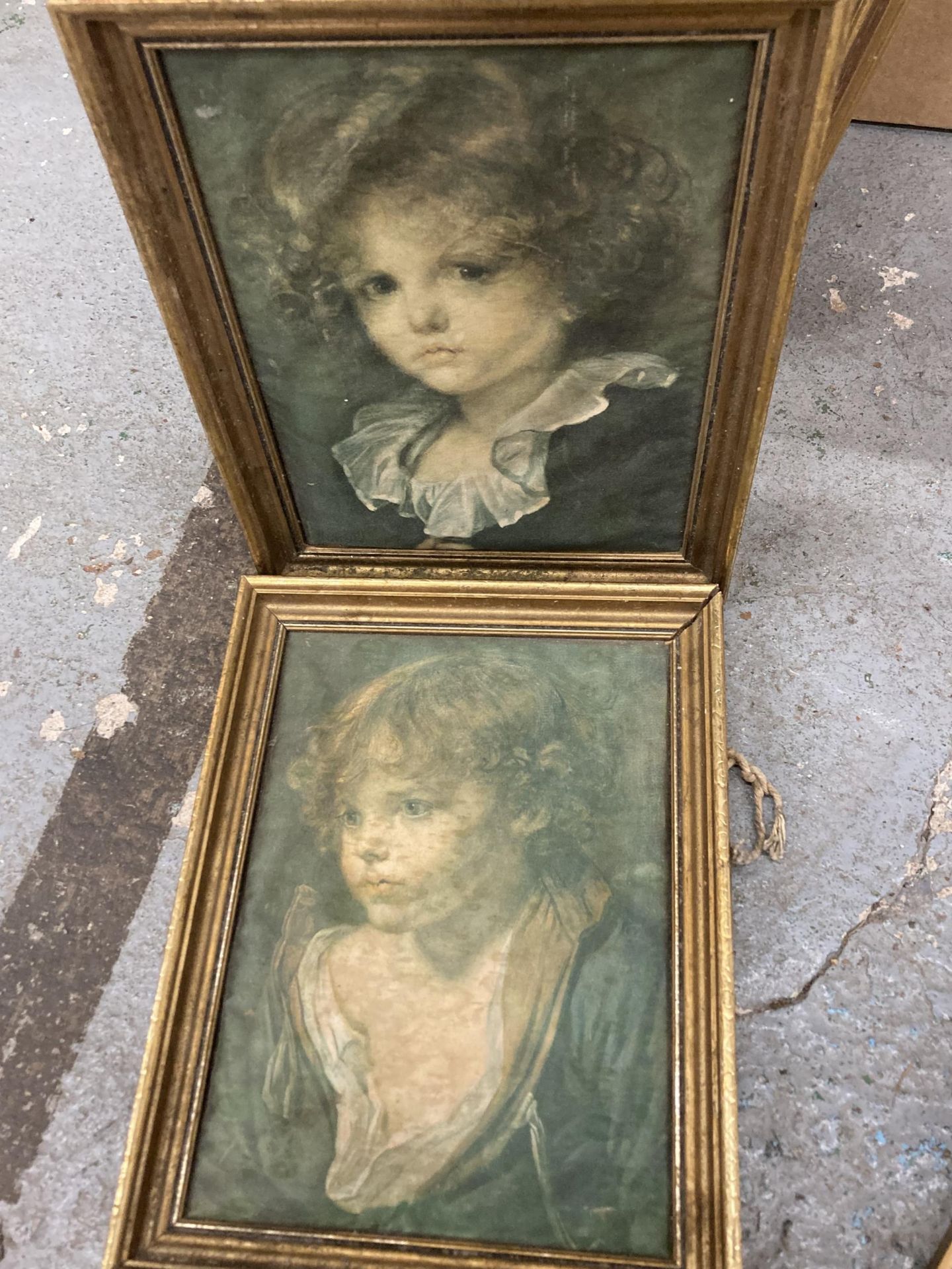 TWO SILK PRINTS OF A YOUNG CHILD PLUS A STILL LIFE OF FLOWERS AND A CHURCH - 4 IN TOTAL - Image 3 of 3