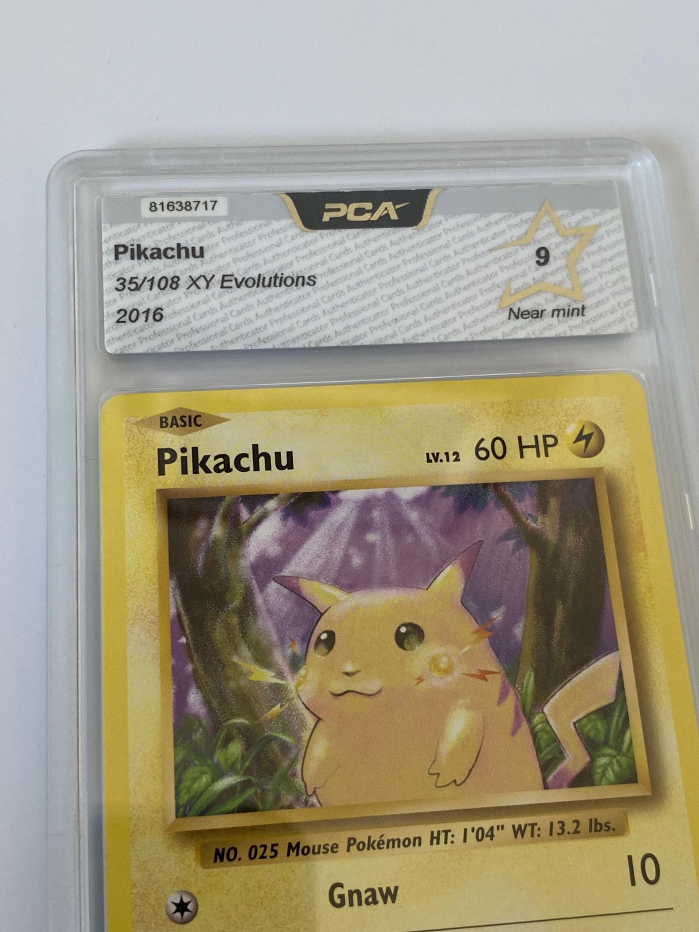 A GRADED POKEMON CARD -PIKACHU 35/108 XY EVOLUTIONS - PCA GRADE - 9 - Image 2 of 3