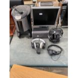 AN ASSORTMENT OF ITEMS TO INCLUDE A COFFEE MAKER, HEADPHONES AND AN ACER MONITOR ETC