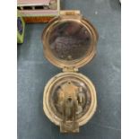 A STANLEY OF LONDON BRASS NATURAL SINE COMPASS