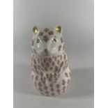 A ROYAL CROWN DERBY HAMSTER PAPERWEIGHT WITH GOLD STOPPER