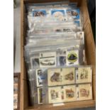 A LARGE COLLECTION OF CIGARETTE AND OTHER CARDS TO INCLUDE PLANES, BIRDS, SPORTSMEN, ETC