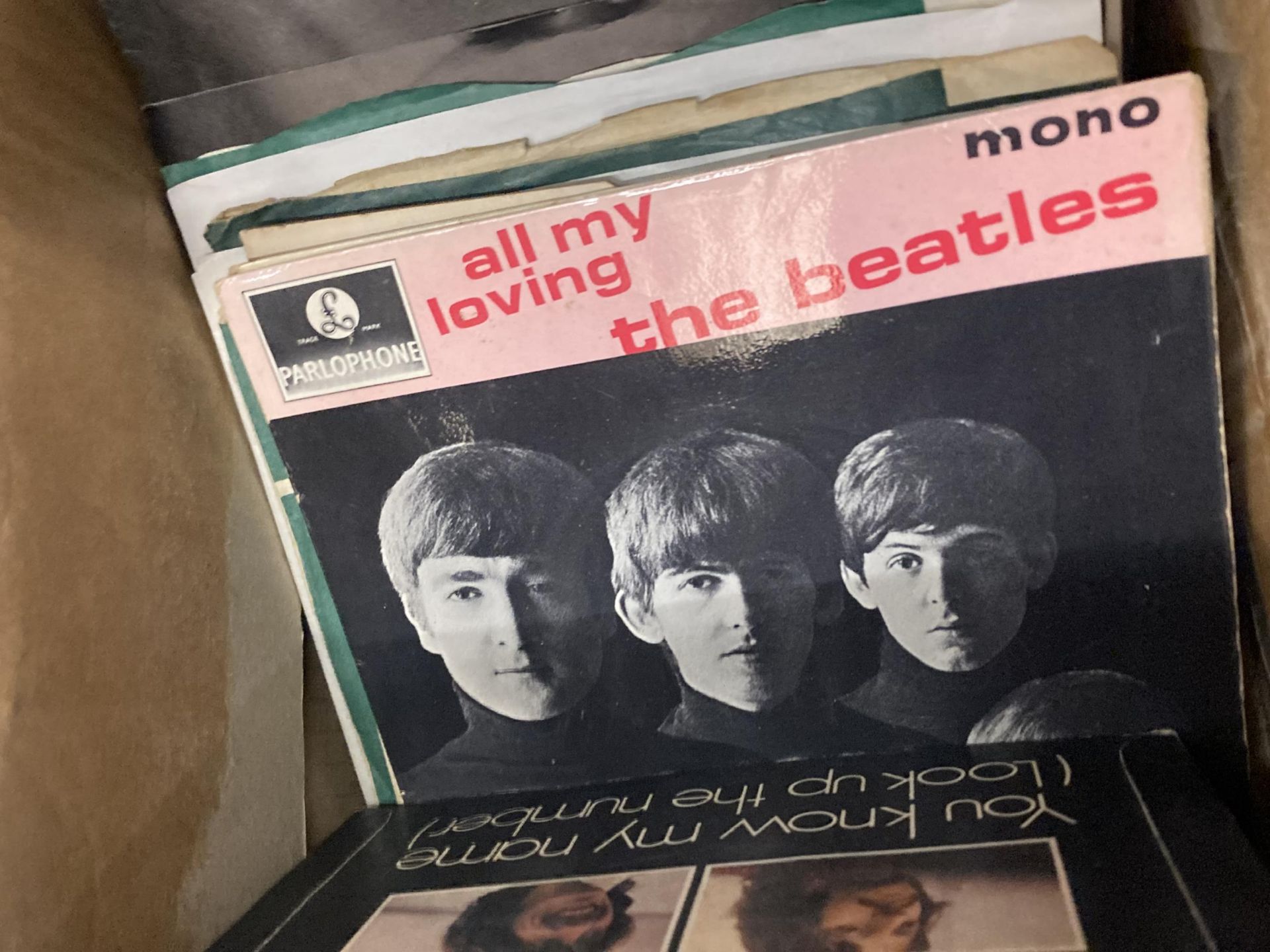 A COLLECTION OF VLET IT BE, ETCINYL RPM 45 SINGLE BEATLES RECORDS TO INCLUDE ALL MY LOVING, - Image 2 of 5