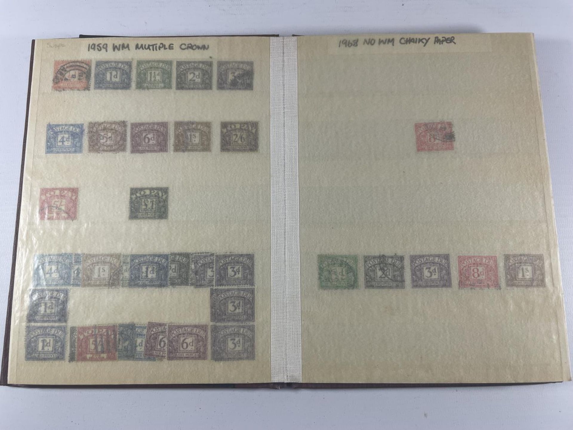 GREAT BRITAIN , SMALL S/B OF POSTAGE DUE STAMPS , 1914/1970’S