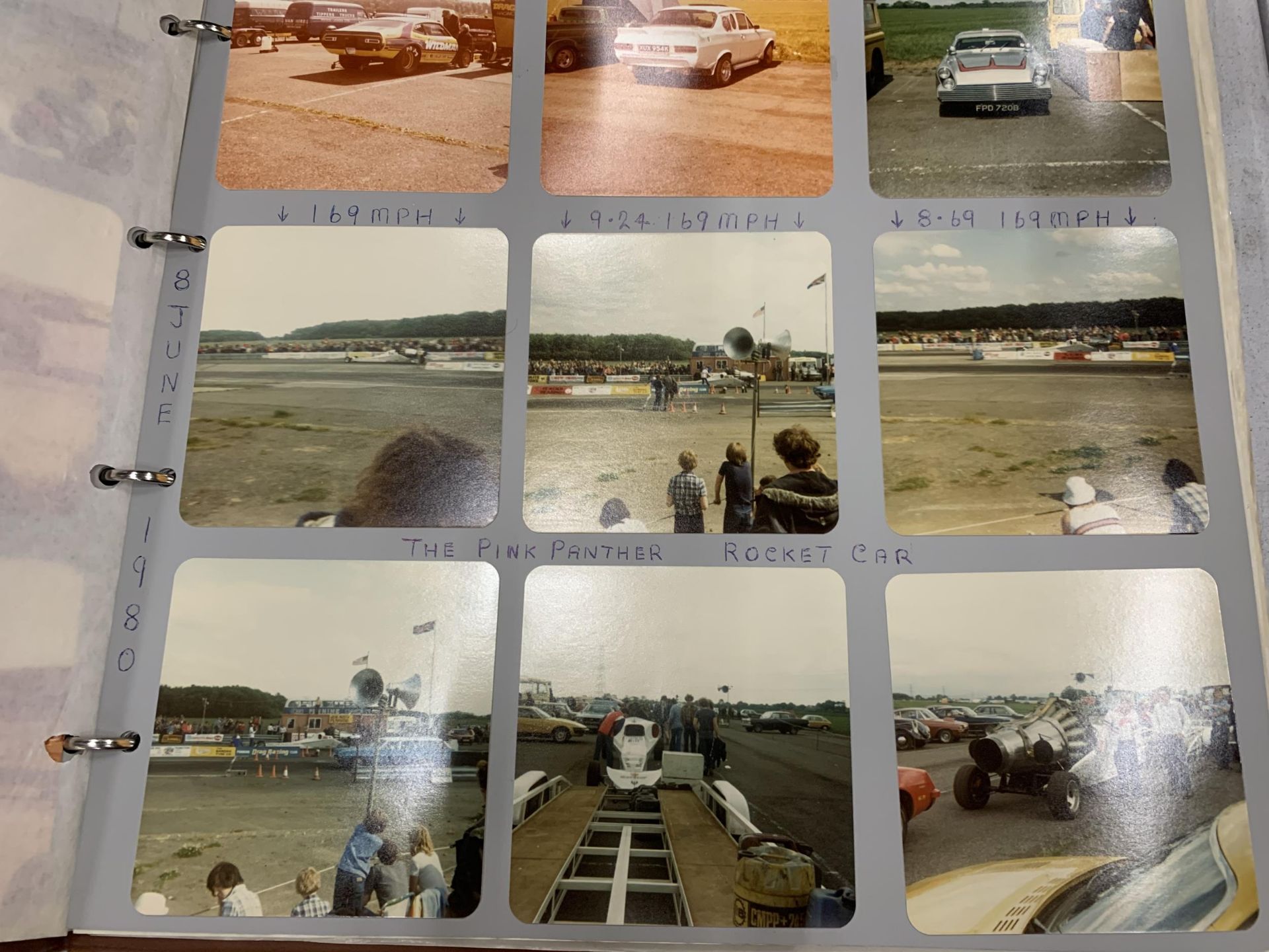 AN ALBUM CONTAINING AROUND 550 ORIGINAL DRAG RACING PHOTOTGRAPHS 1980-1982 - Image 7 of 8