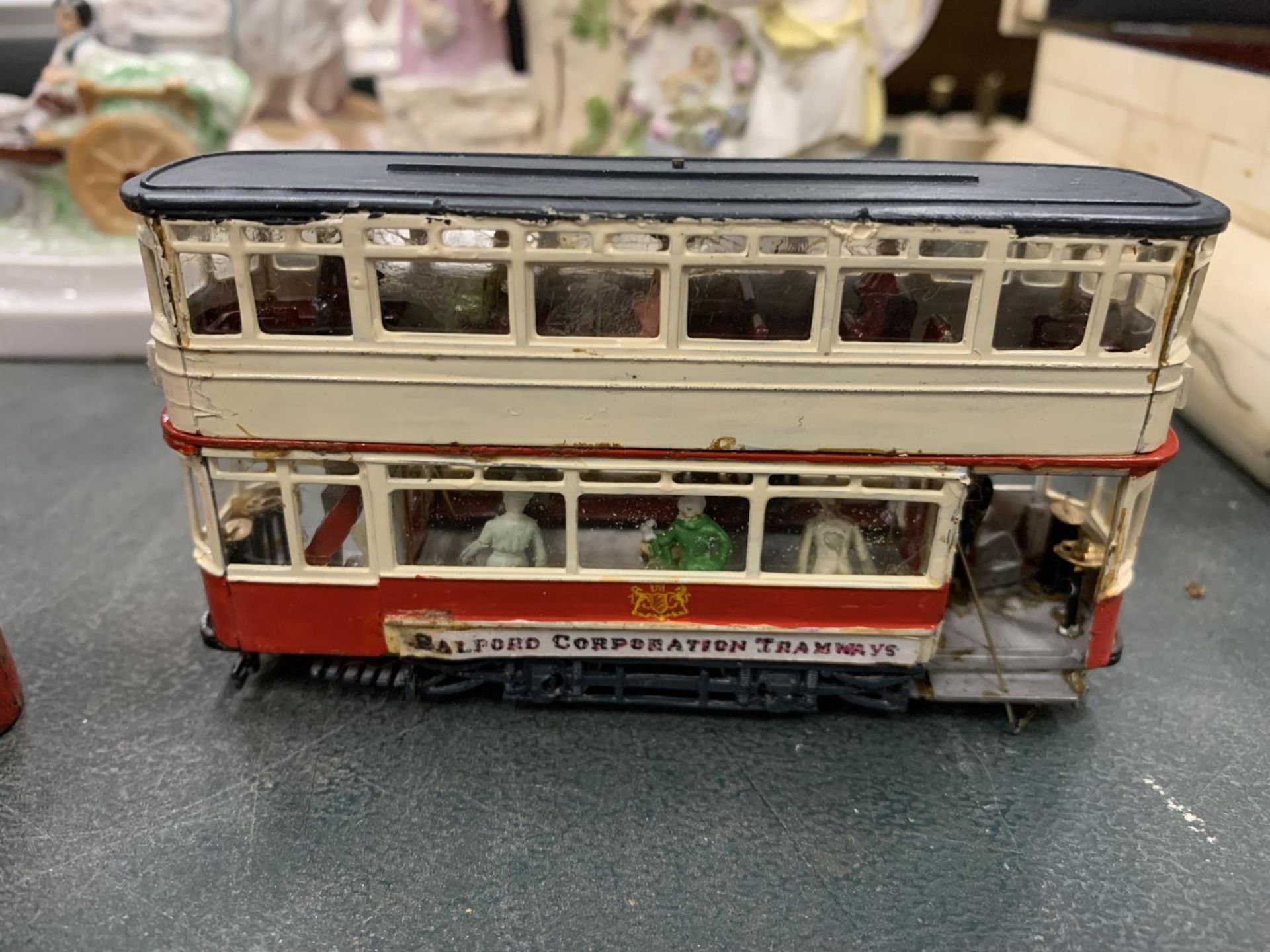 A VINTAGE TENSHENDO MODEL KIT TRAM