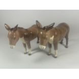 TWO BESWICK DONKEY FIGURES