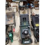 AN ATCO ADMIRAL 16S LAWN MOWER WITH BRIGGS AND STRATTON ENGINE AND GRASS BOX