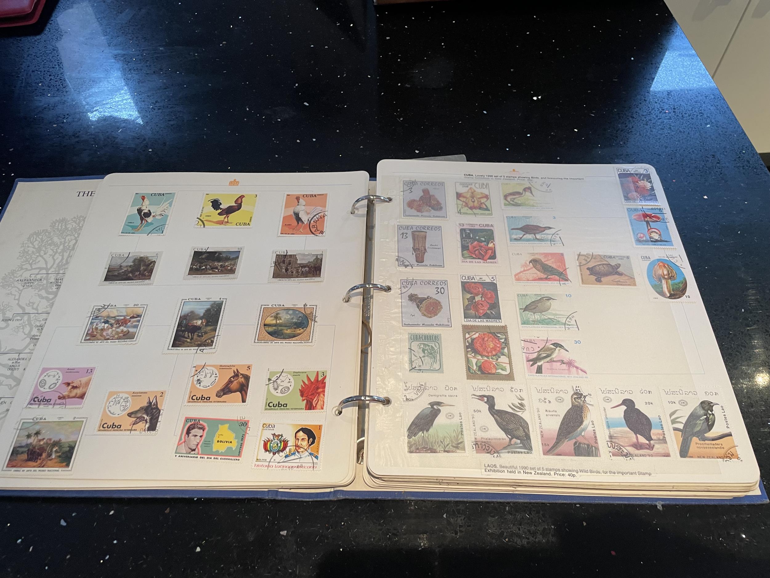 THE ROYAL FAMILY STAMP ALBUM OF WORLD STAMPS - HUNGARY, CUBA, POLAND ETC - Image 5 of 7