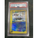 A PSA 2002 BLASTOISE REVERSE HOLO EXPEDITION 37/165 POKEMON CARD - GRADED 8