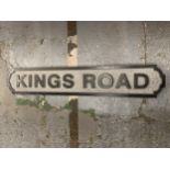 A 'KINGS ROAD' SIGN 78CM X 14CM