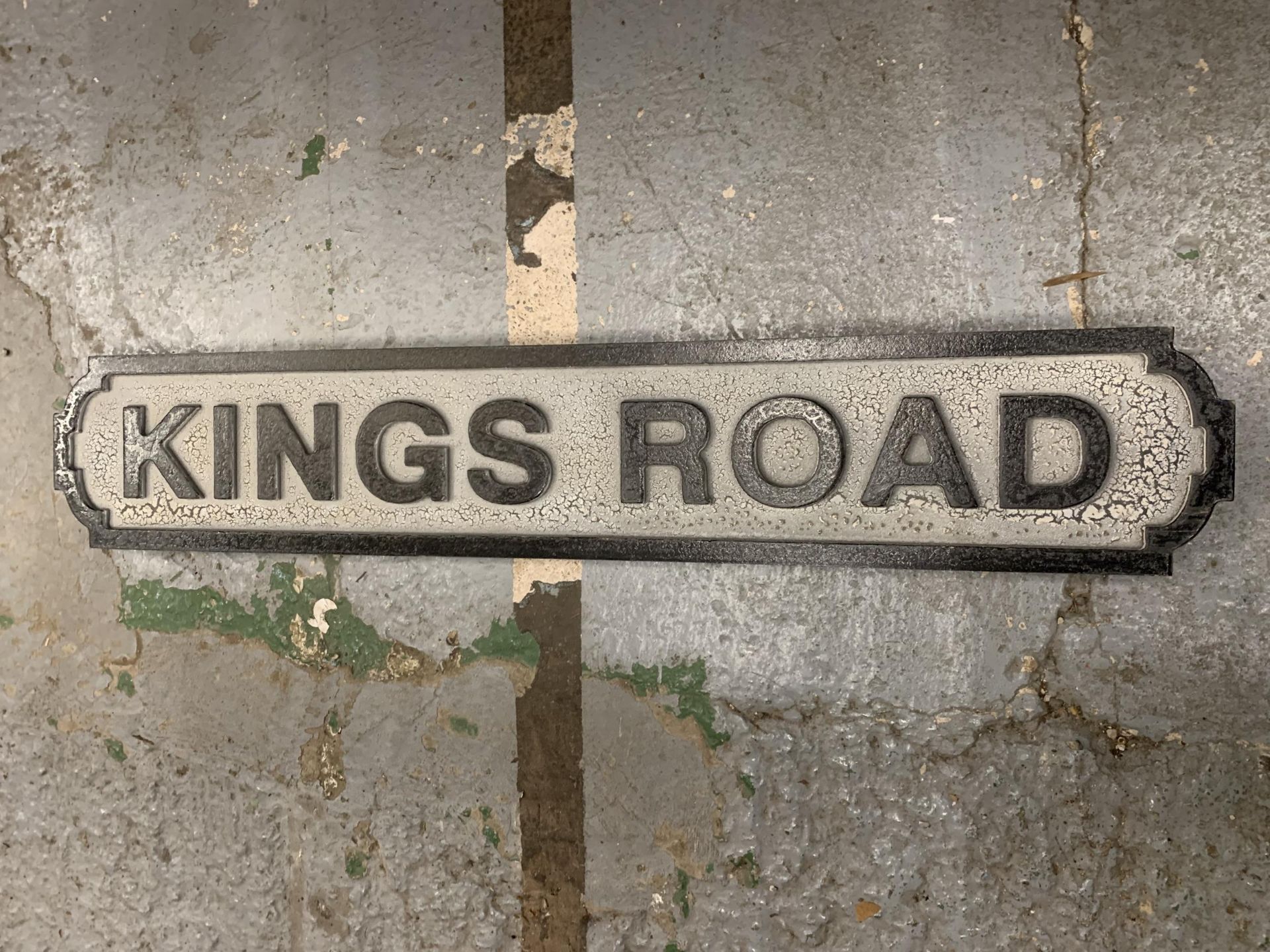 A 'KINGS ROAD' SIGN 78CM X 14CM