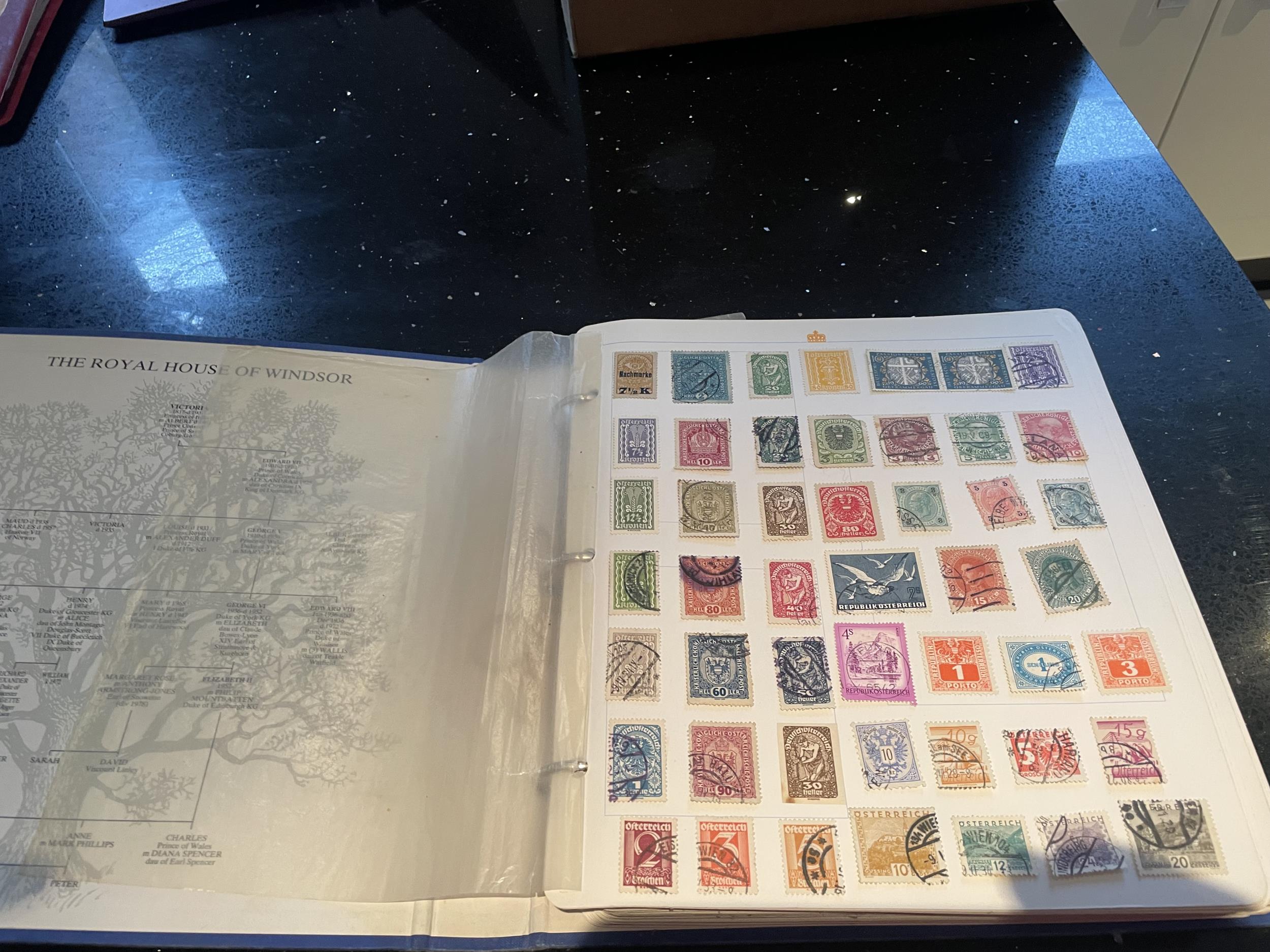 THE ROYAL FAMILY STAMP ALBUM OF WORLD STAMPS - HUNGARY, CUBA, POLAND ETC - Image 2 of 7