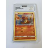 A GRADED POKEMON CARD -CHARMANDER 7/68 S&M HIDDEN FATES - PCA GRADE - 9