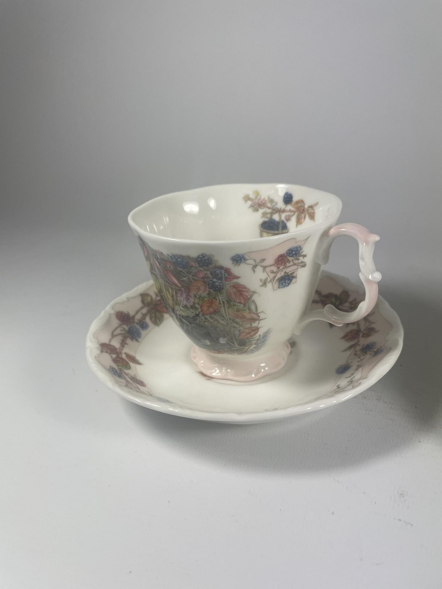 TWO CUPS & SAUCERS - ROYAL DOULTON AUTUMN FOUR SEASON PATTERN & PARAGON MINUET - Image 2 of 5