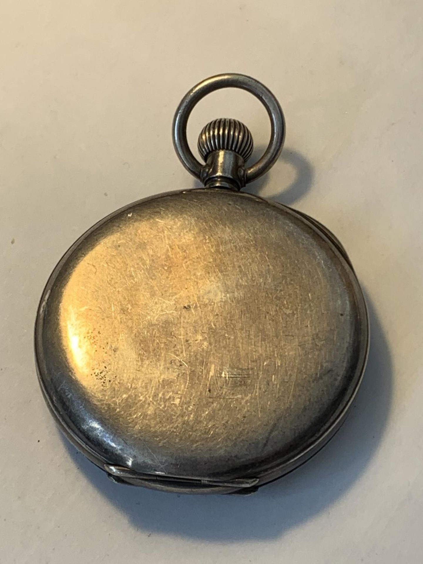 A SILVER HALF HUNTER POCKET WATCH (FACE A/F) - Image 4 of 4
