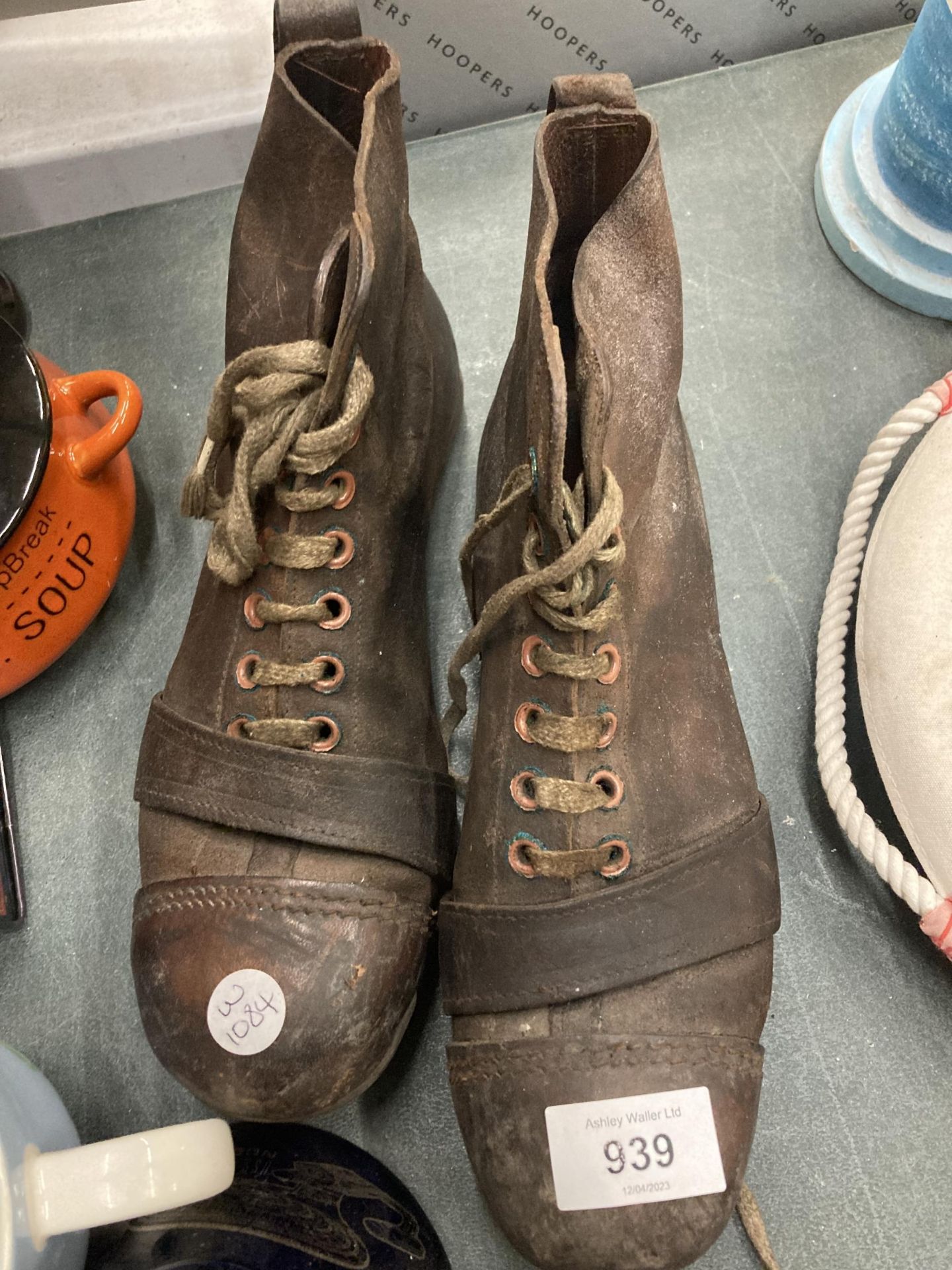 A PAIR OF VINTAGE FOOTBALL BOOTS