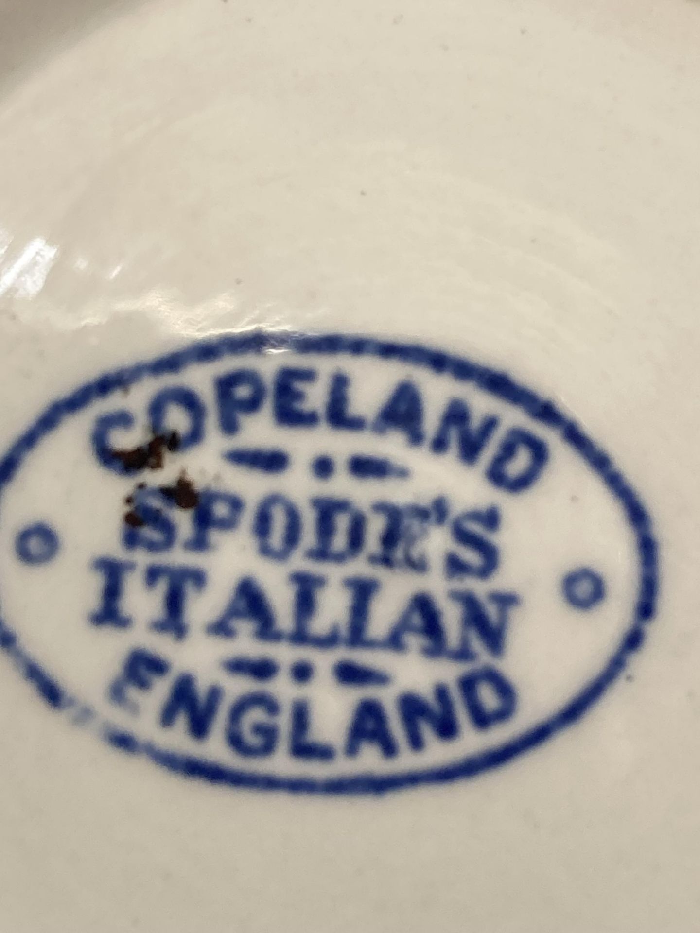 A LARGE COLLECTION OF COPELAND SPODE ITALIAN PATTERN BLUE AND WHITE DINNER WARES TO INCLUDE GRAVY - Bild 6 aus 6