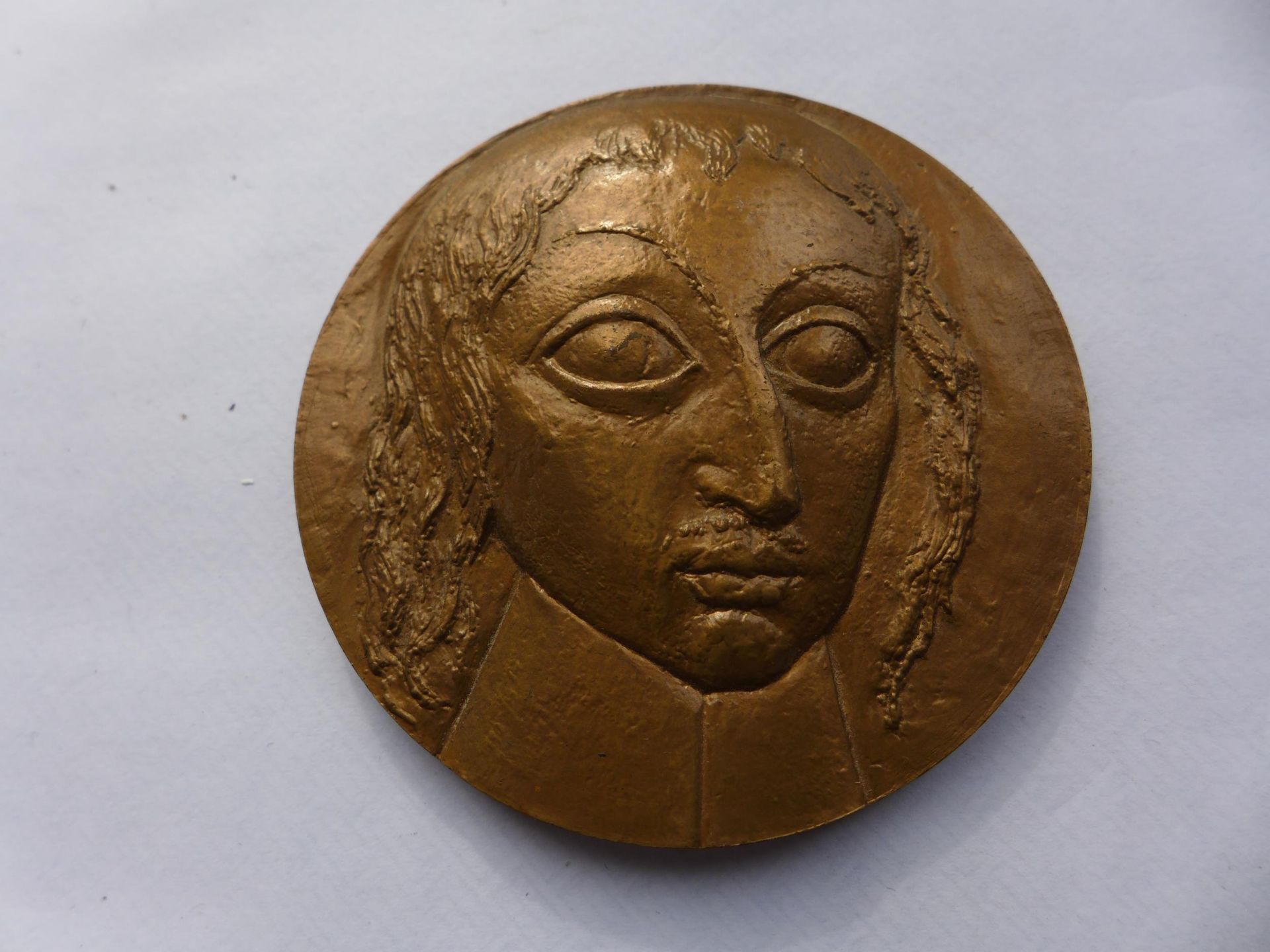 A BRONZE FRENCH BLAISE PASCAL MEDAL BY CHAUVENET, CIRCA 1974, 68MM