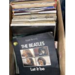 A COLLECTION OF VLET IT BE, ETCINYL RPM 45 SINGLE BEATLES RECORDS TO INCLUDE ALL MY LOVING,