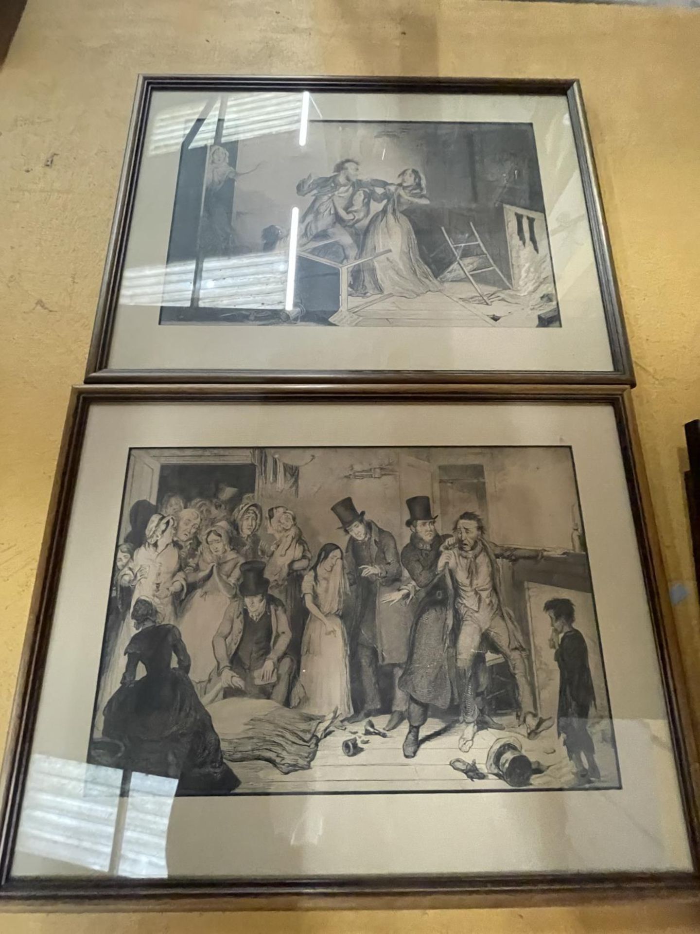 SEVEN FRAMED BLACK AND WHITE PRINTS DEPICTING TEMPERANCE MESSAGE SCENES - Image 4 of 4