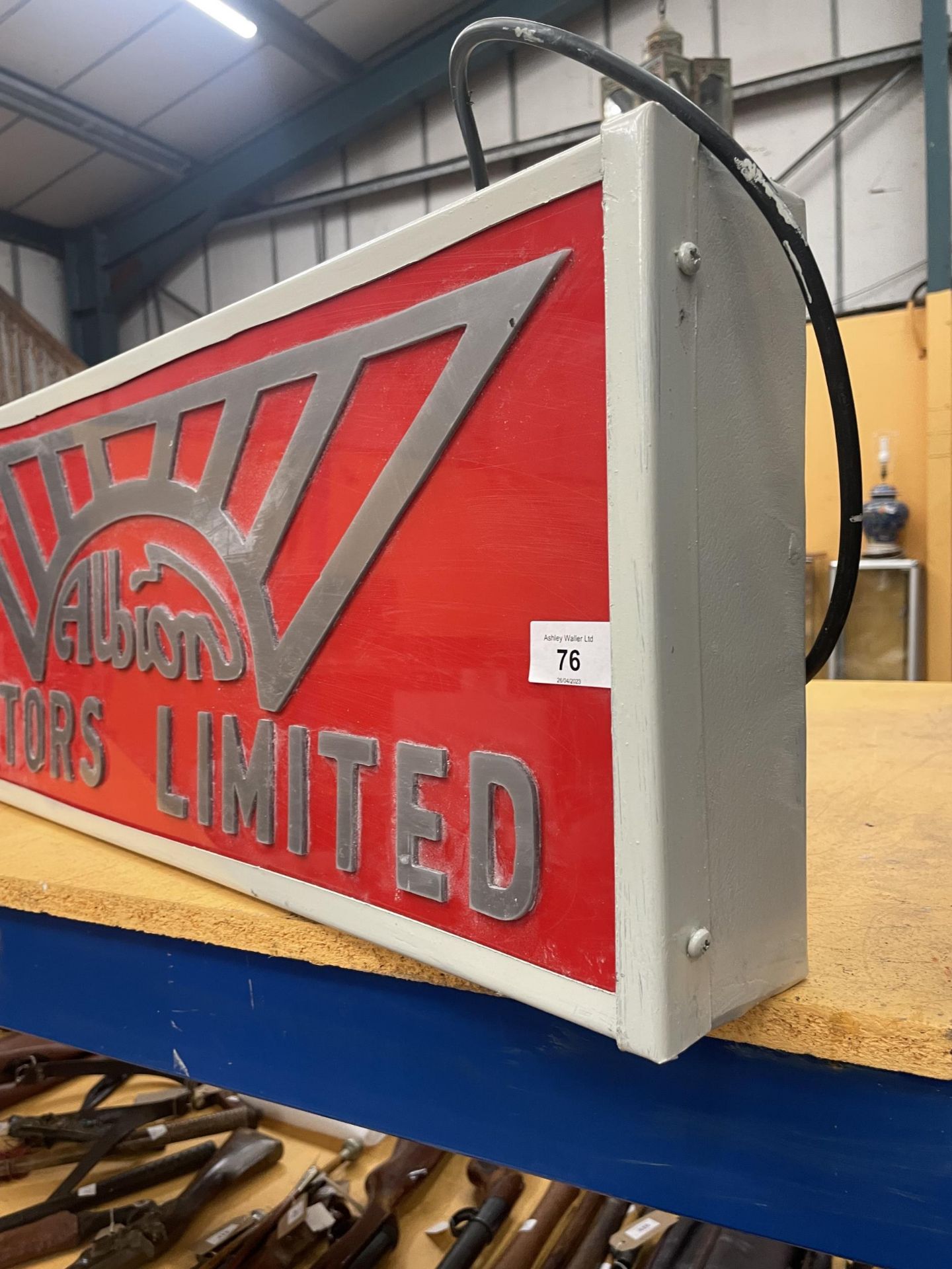 AN ALBION MOTORS ILLUMINATED BOX SIGN - Image 2 of 2