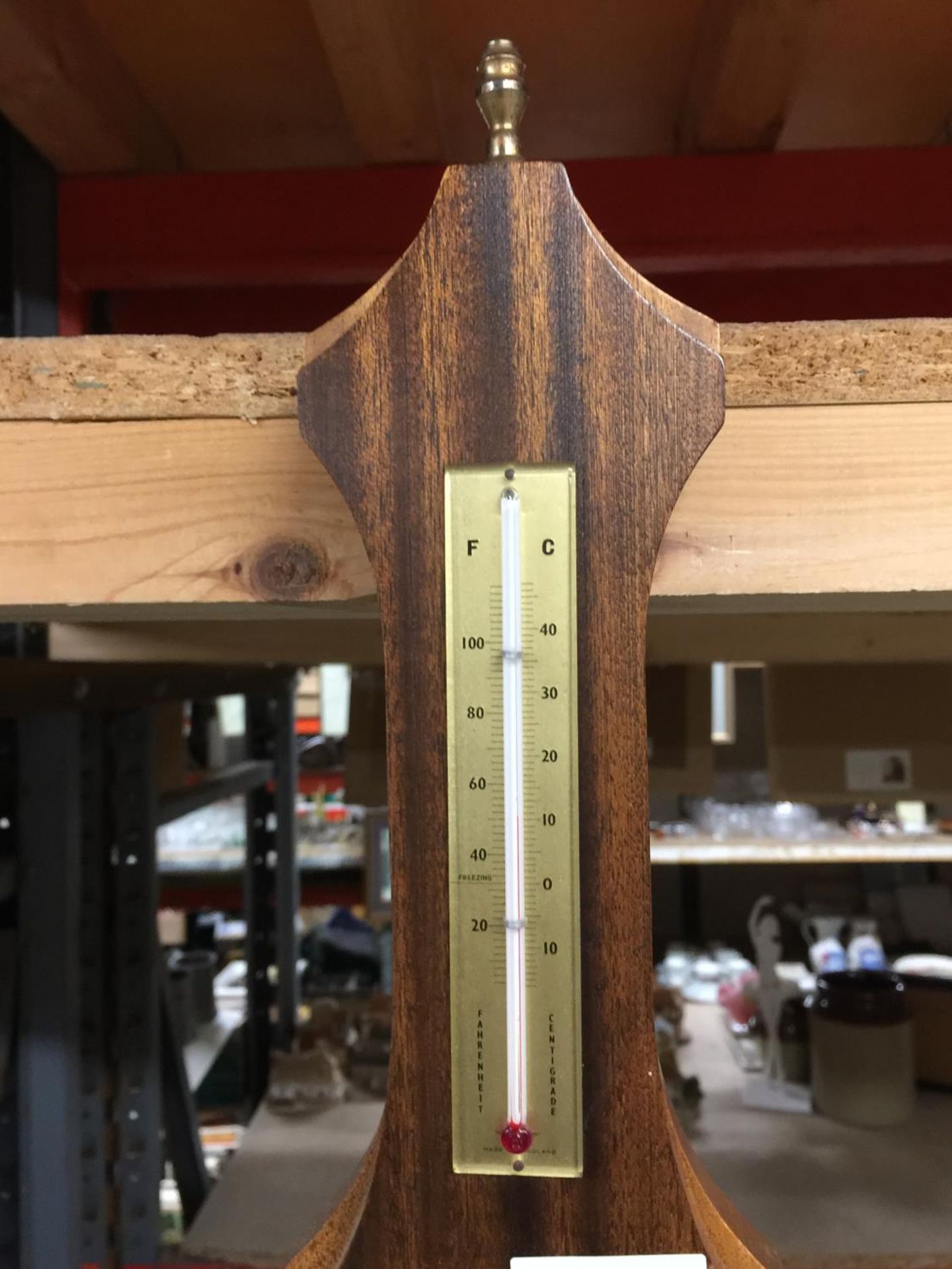 A BAROMETER IN A WOODEN FRAME - Image 2 of 3