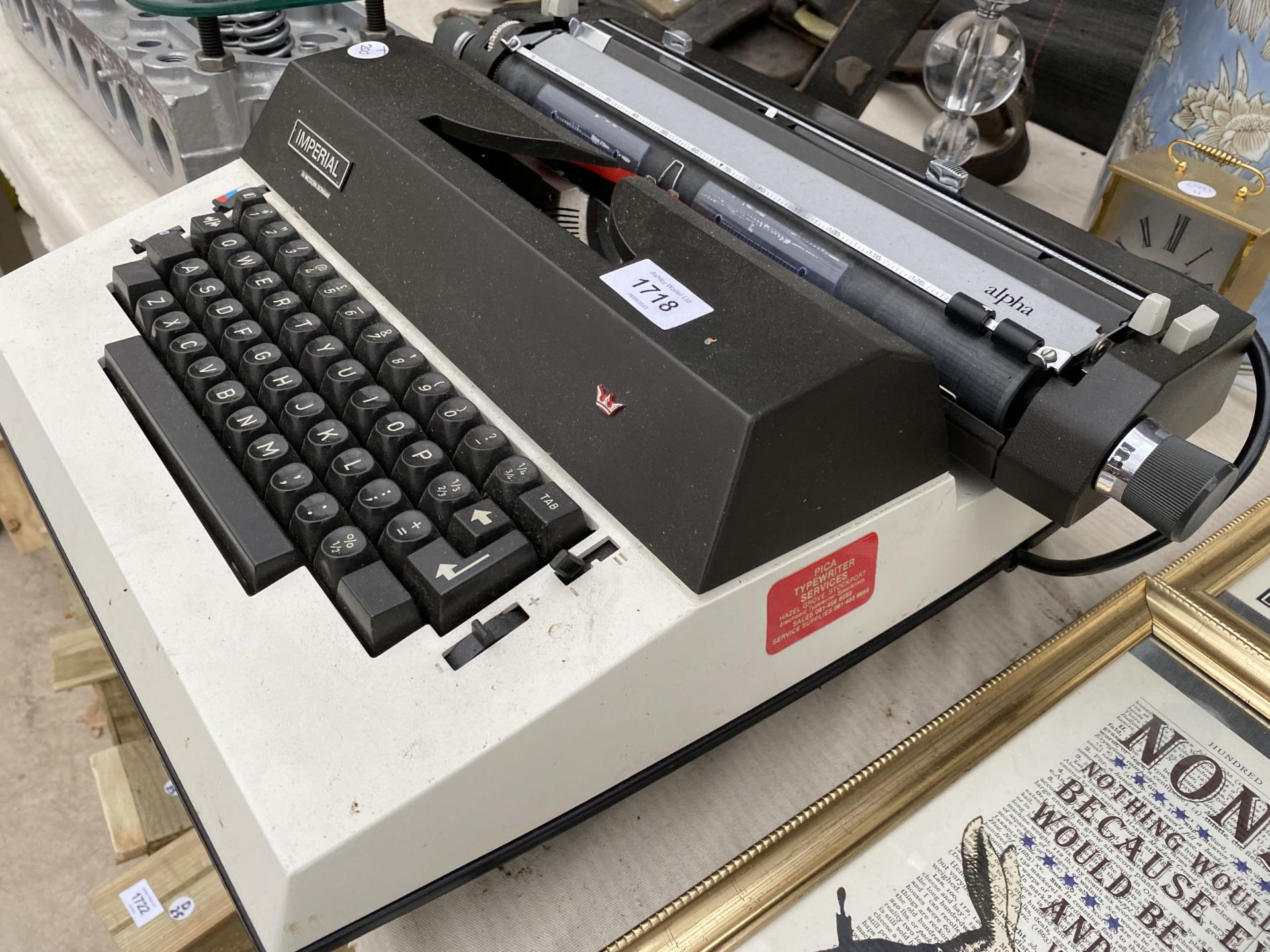 AN IMPERIAL ALPHA TYPEWRITER - Image 2 of 2