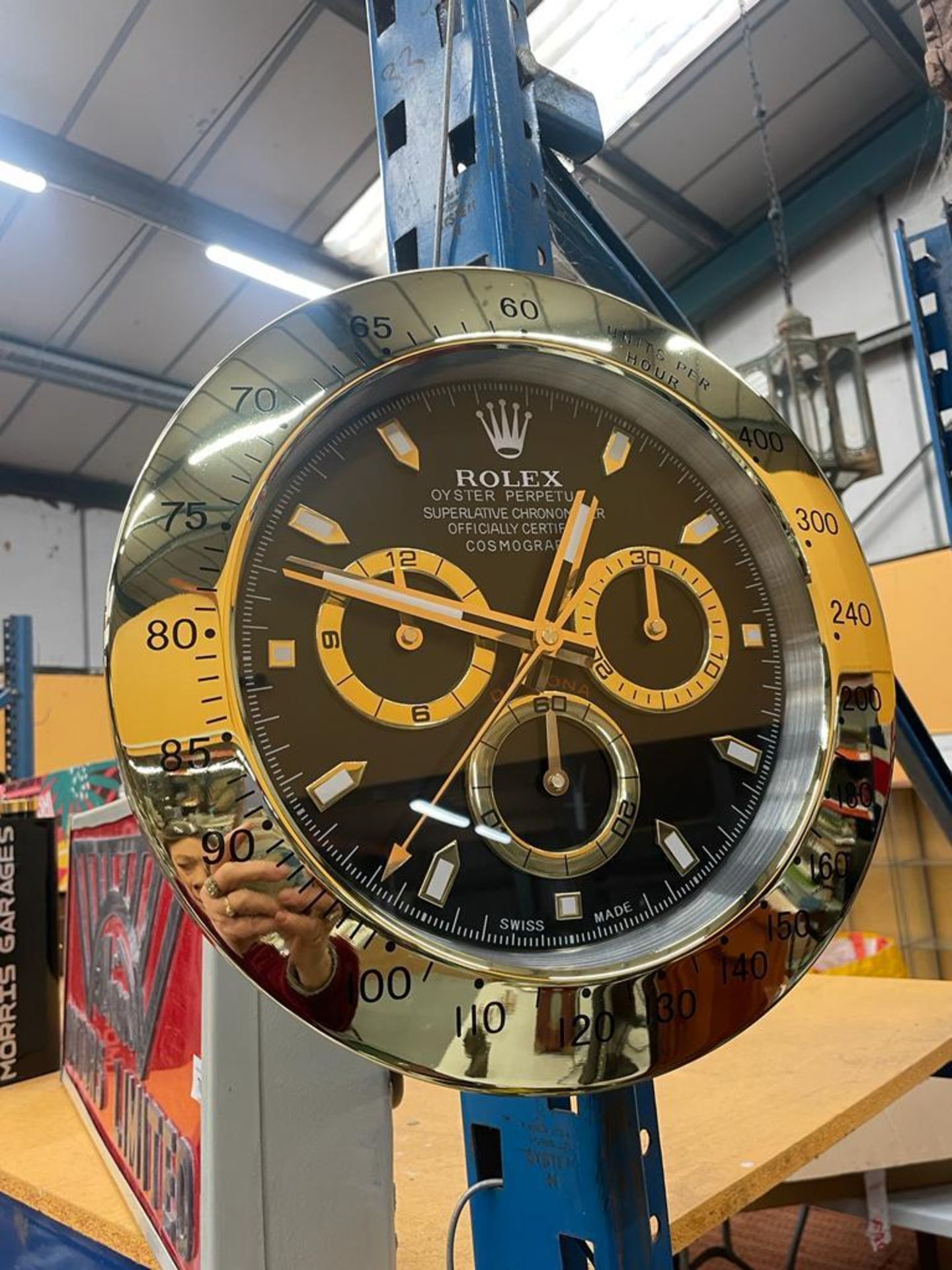 A DEALERS WALL CLOCK