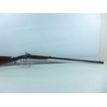 A SNYDER CONVERTED DEACTIVATED SHOTGUN, 79CM BARREL, LOCK MARKED WATSON AND SON, LENGTH 127CM