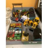 A TOY SCRAP YARD WITH A LARGE QUANTITY OF DIE-CAST VEHICLES