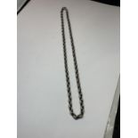 A SILVER BELCHER CHAIN NECKLACE LENGTH 18 INCHES