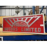 AN ALBION MOTORS ILLUMINATED BOX SIGN