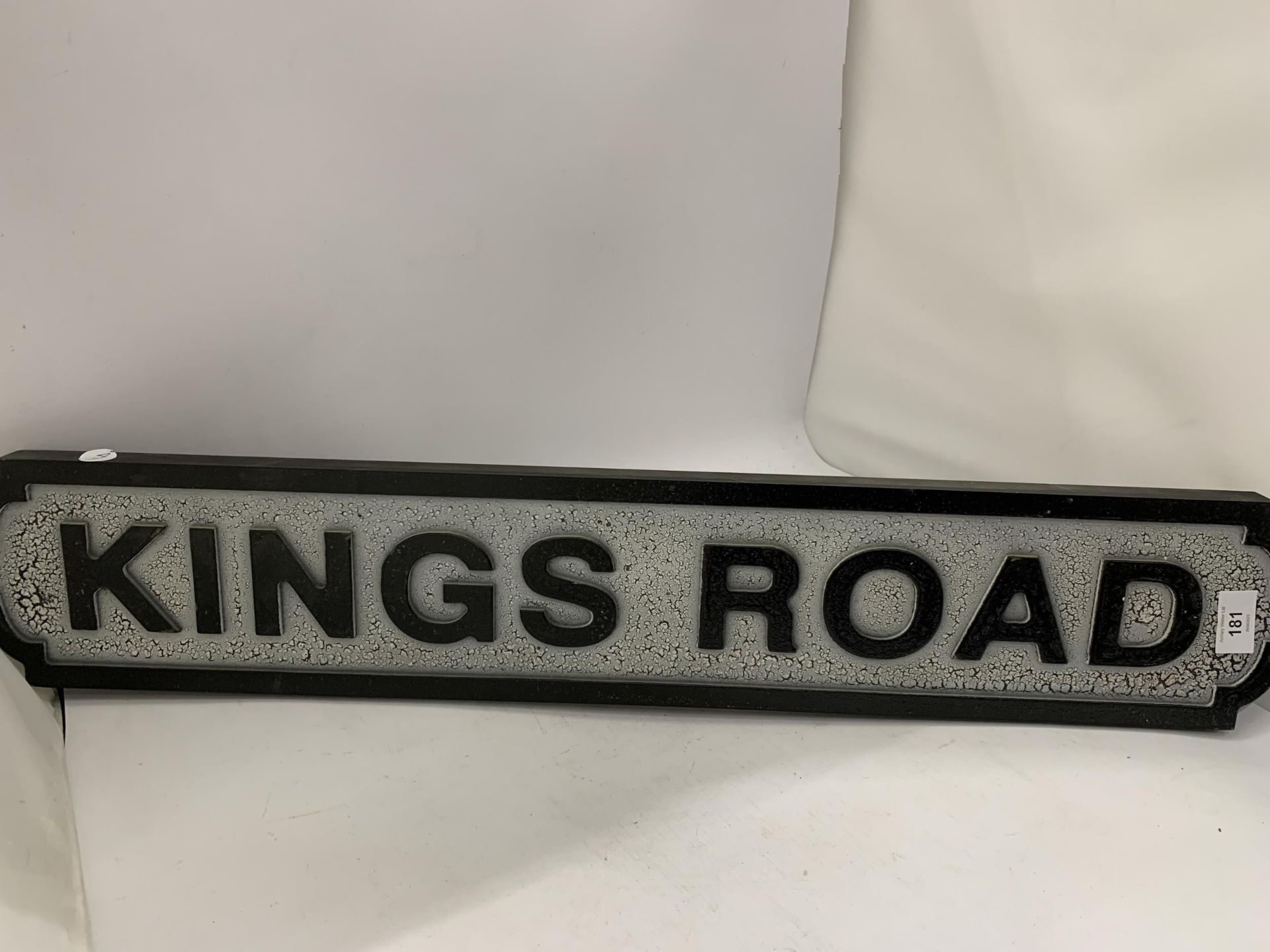 A LARGE KINGS ROAD WOODEN STREET SIGN - Image 2 of 2