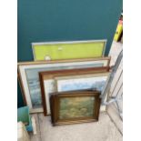 AN ASSORTMENT OF FRAMED PRINTS AND PICTURES TO INCLUDE TWO SIGNED PRINTS