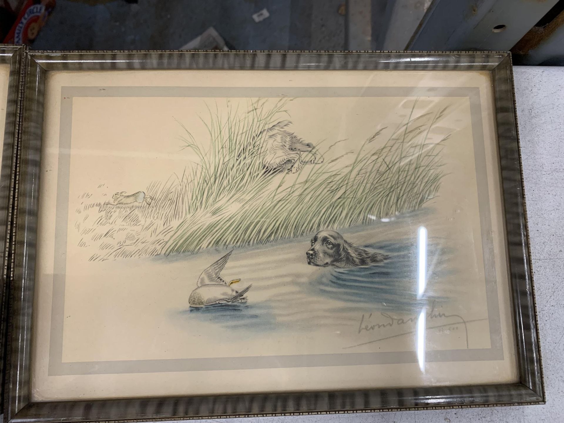 SIX LIMITED EDITION PENCIL PRINTS OF HUNTING DOGS SIGNED BY THE ARTIST - Image 3 of 4