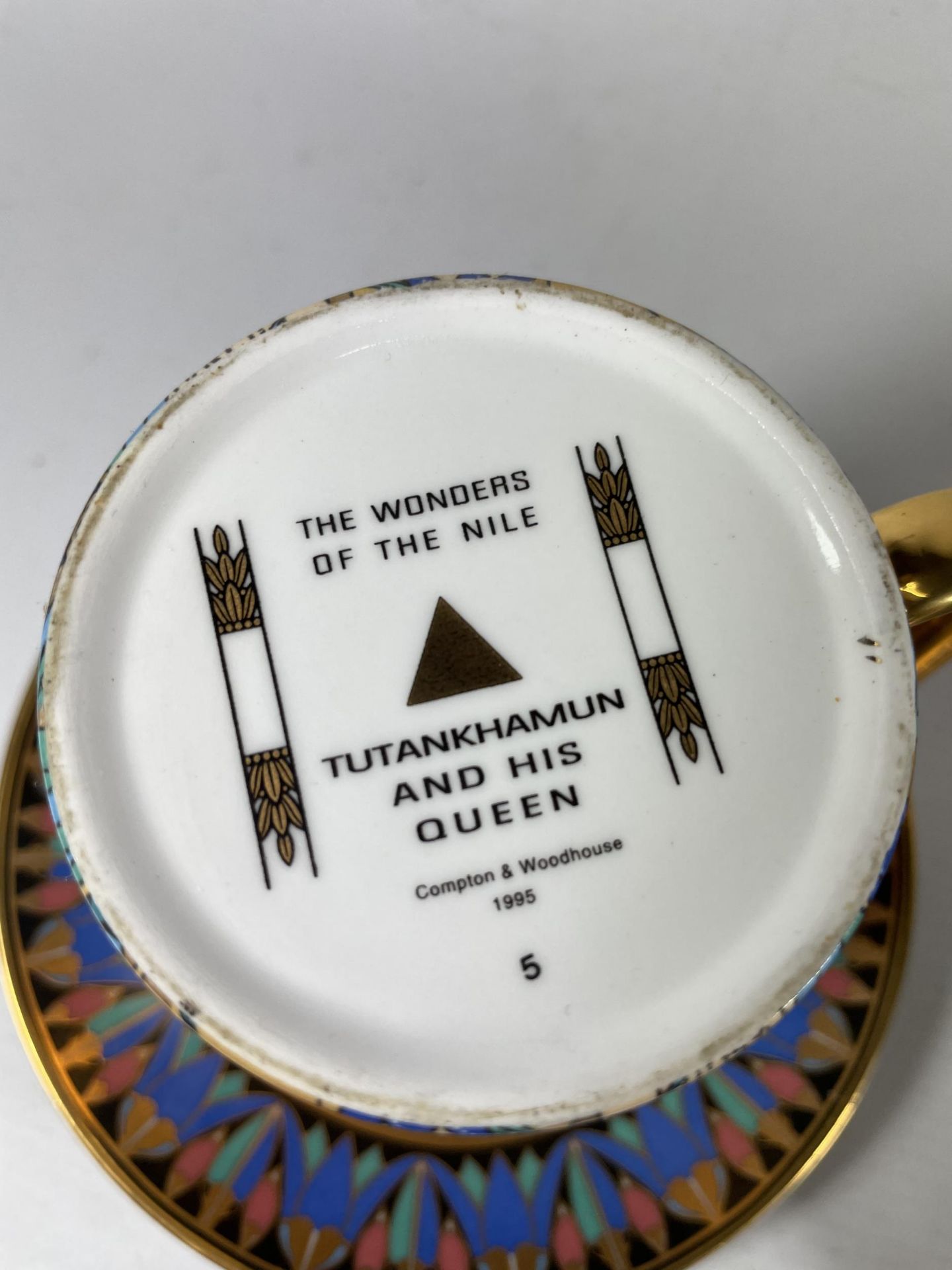 SIX COMPTON AND WOODHOUSE 'WONDERS OF THE NILE' CUPS AND SAUCERS - WITH CERTIFICATES OF AUTHENTICITY - Image 4 of 6