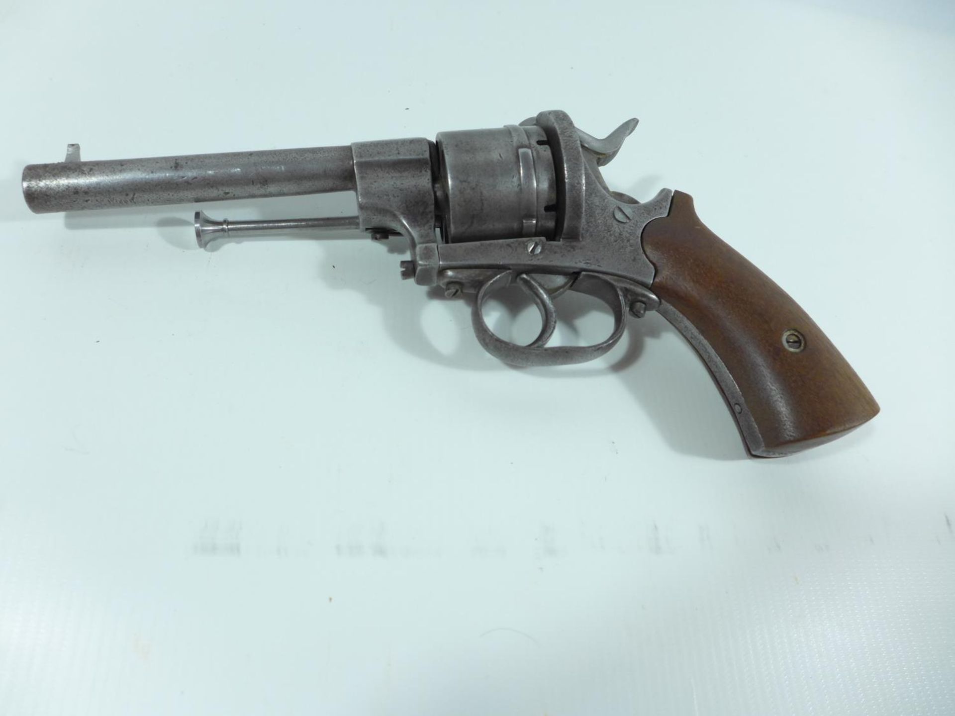 A .44 CALIBRE SIX SHOT PINFIRE REVOLVER, 13CM BARREL, LENGTH 27CM (ACTION A/F) - Image 2 of 4