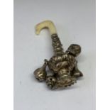 A VICTORIAN SILVER TEETHING RATTLE