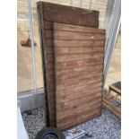 FIVE WOODEN FENCE PANELS