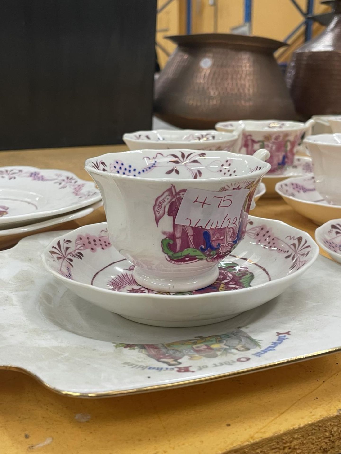 A LARGE QAUNTITY OF COMMEMORATIVE CERAMICS TO INCLUDE A TEMERANCE STAR PINK LUSTERWARE BRITISH - Image 3 of 6