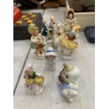 A COLLECTION OF MINIATURE CERAMIC FIGURES