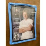 A FRAMED GORDON RAMSAY PRINT BEARING A SIGNATURE