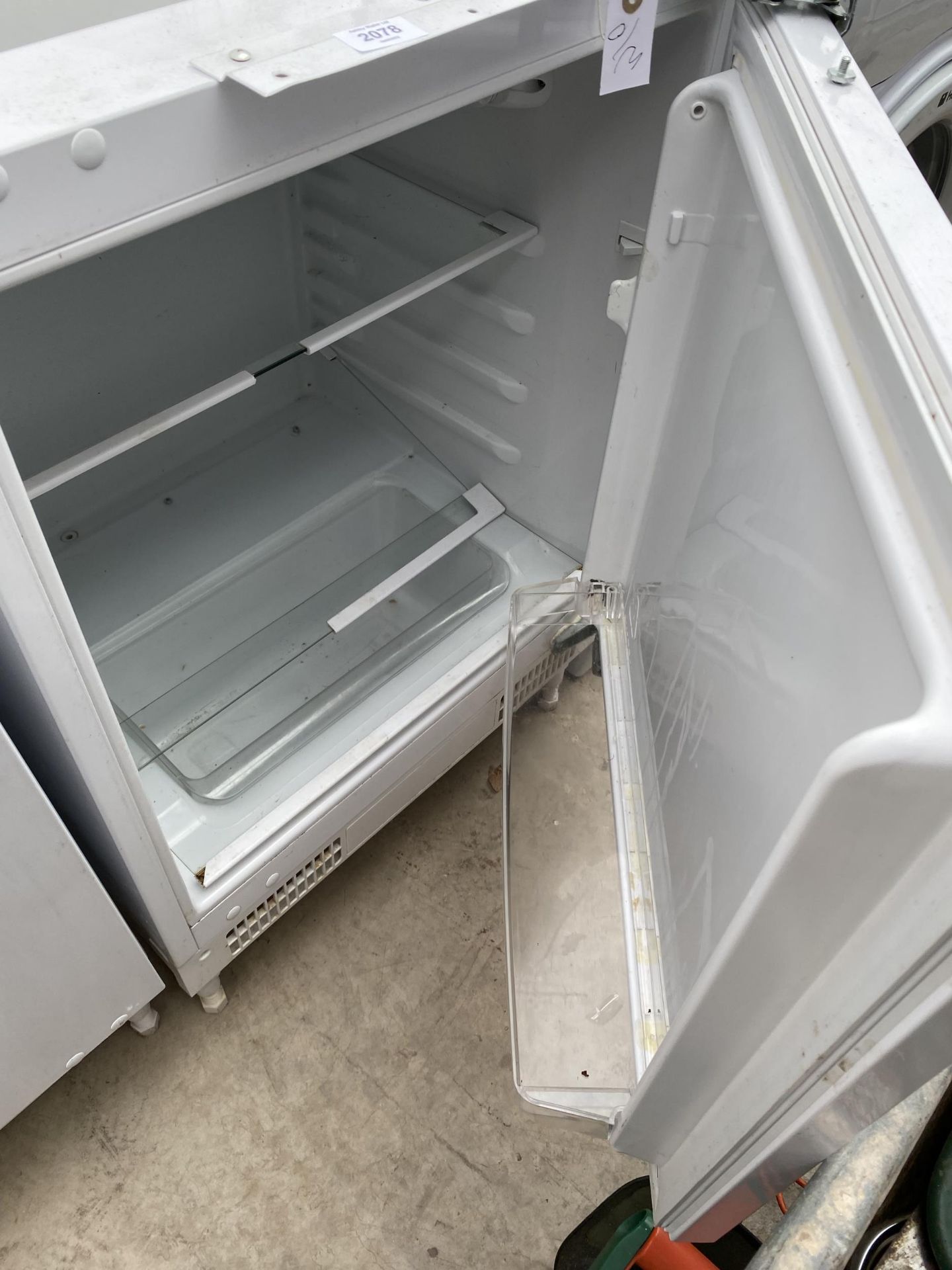 A WHITE INTERGRATED FRIDGE - Image 2 of 2