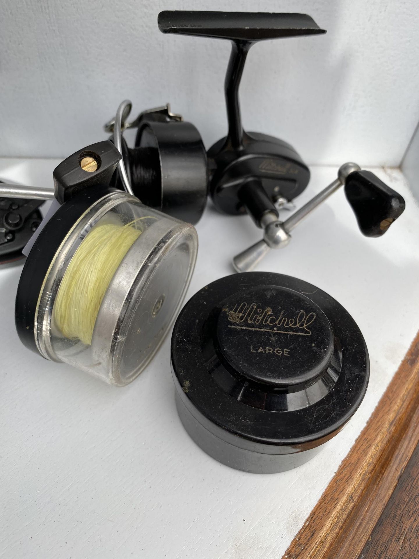 THREE MITCHELL FIXED SPOOL FISHING REELS CONSISTING OF TWO 300A WITH SPARE SPOOLS AND A 308 PRINCE - Image 4 of 4