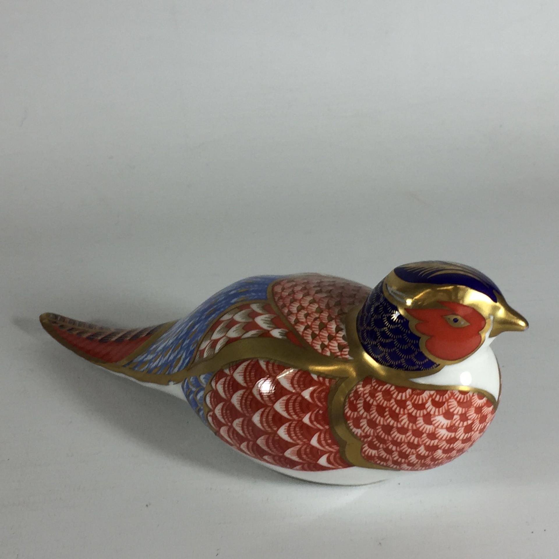 A ROYAL CROWN DERBY PHEASANT PAPERWEIGHT, NO STOPPER - Image 2 of 3