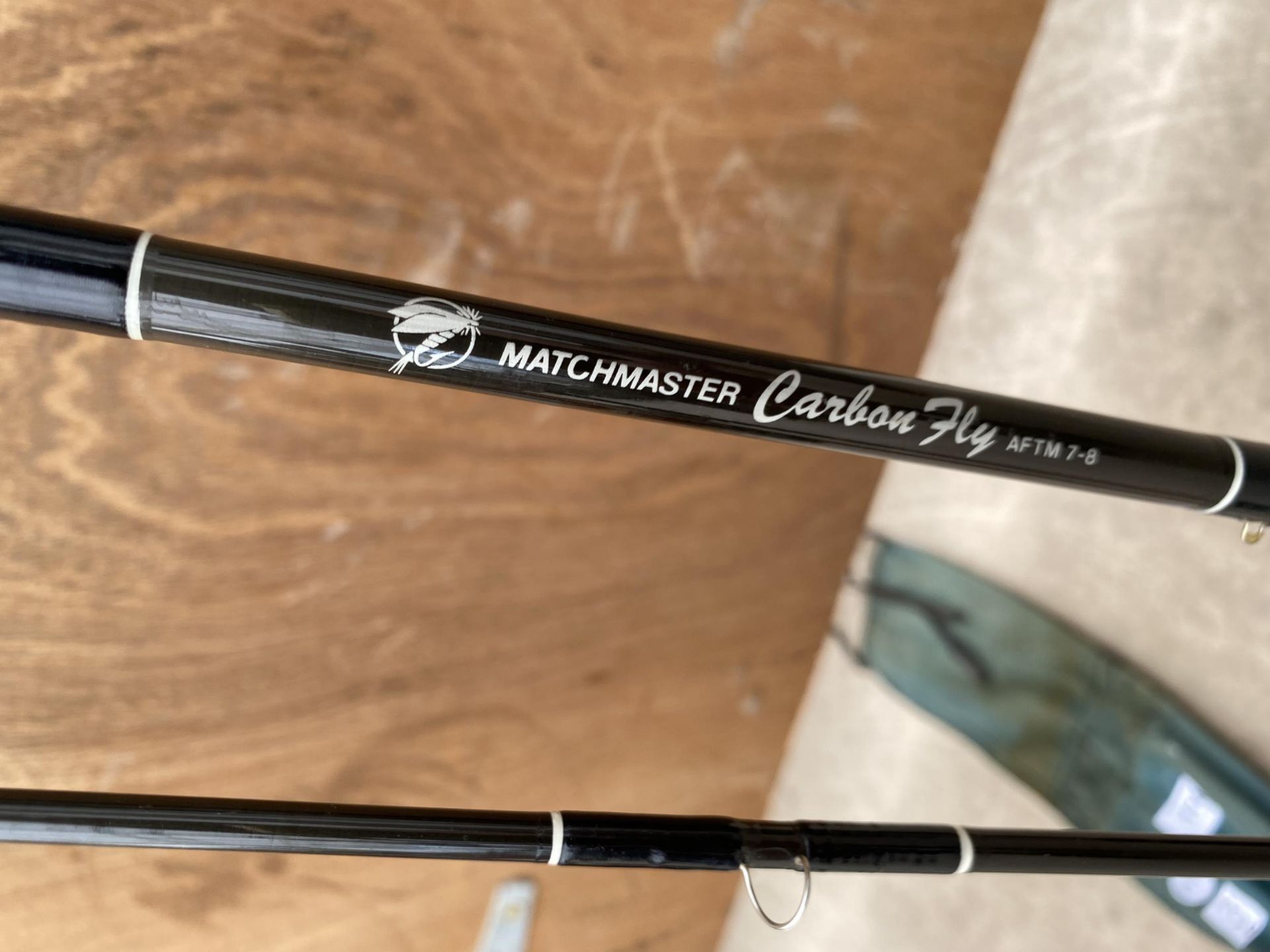 TWO MATCH MASTER 9FT 6" FLY FISHING RODS AFTMA 5-7 - Image 5 of 7