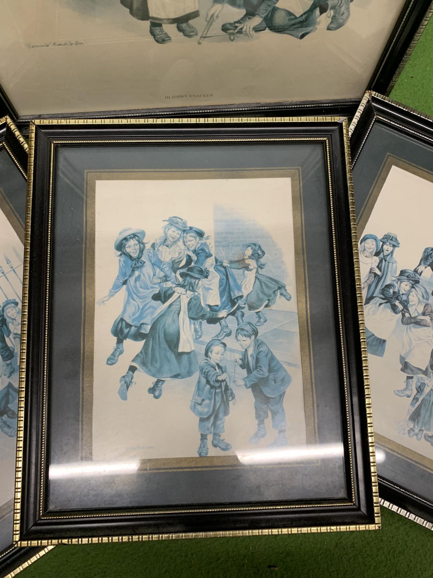 FOUR FRAMED PRINTS BY GERALD EMBLETON DEPICTING VICTORIAN PLAYGROUND DAYS - Image 2 of 4